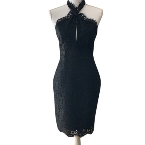 NWT Keepsake The Label Black High Roads Lace Halter Dress - Size Small - Picture 4 of 10